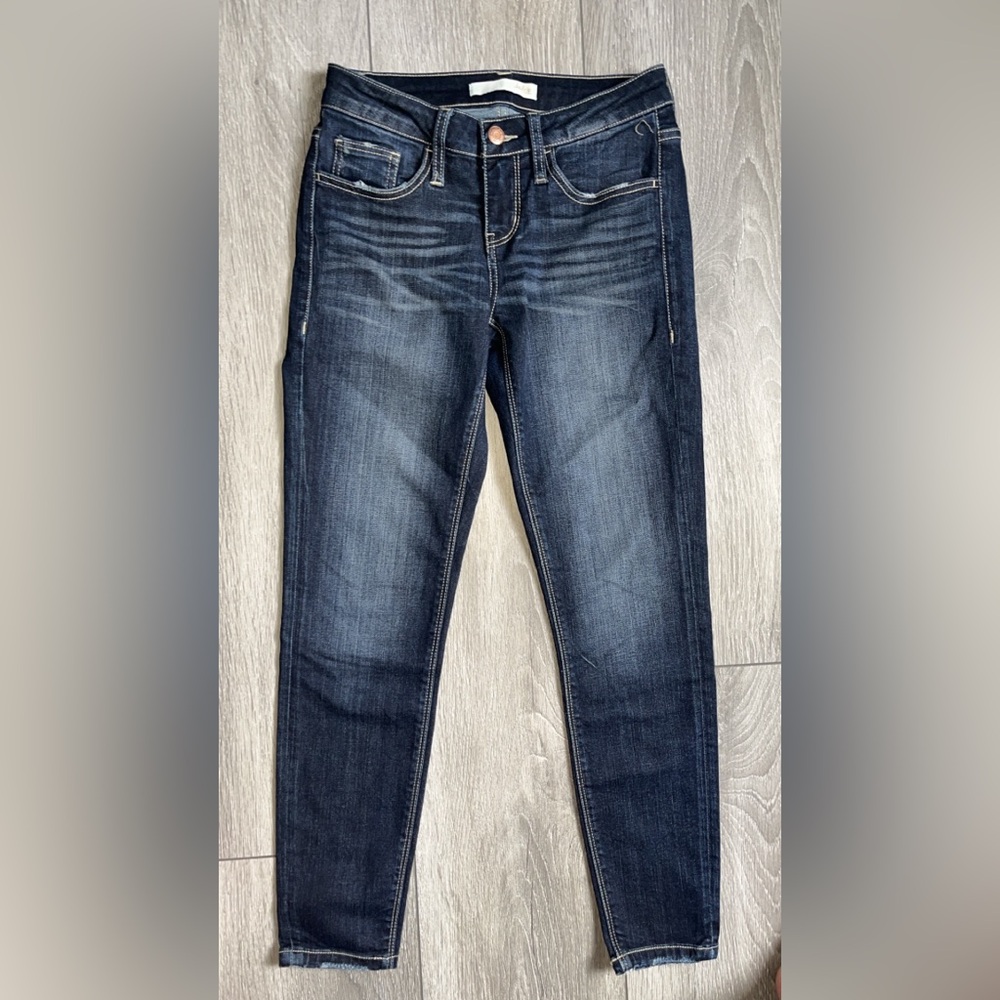 Daytrip Refined Lynx Ankle Skinny Jeans Size 24 Dark Wash 24in Inseam EUC